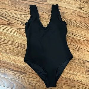 Pink lily one piece bathing suit